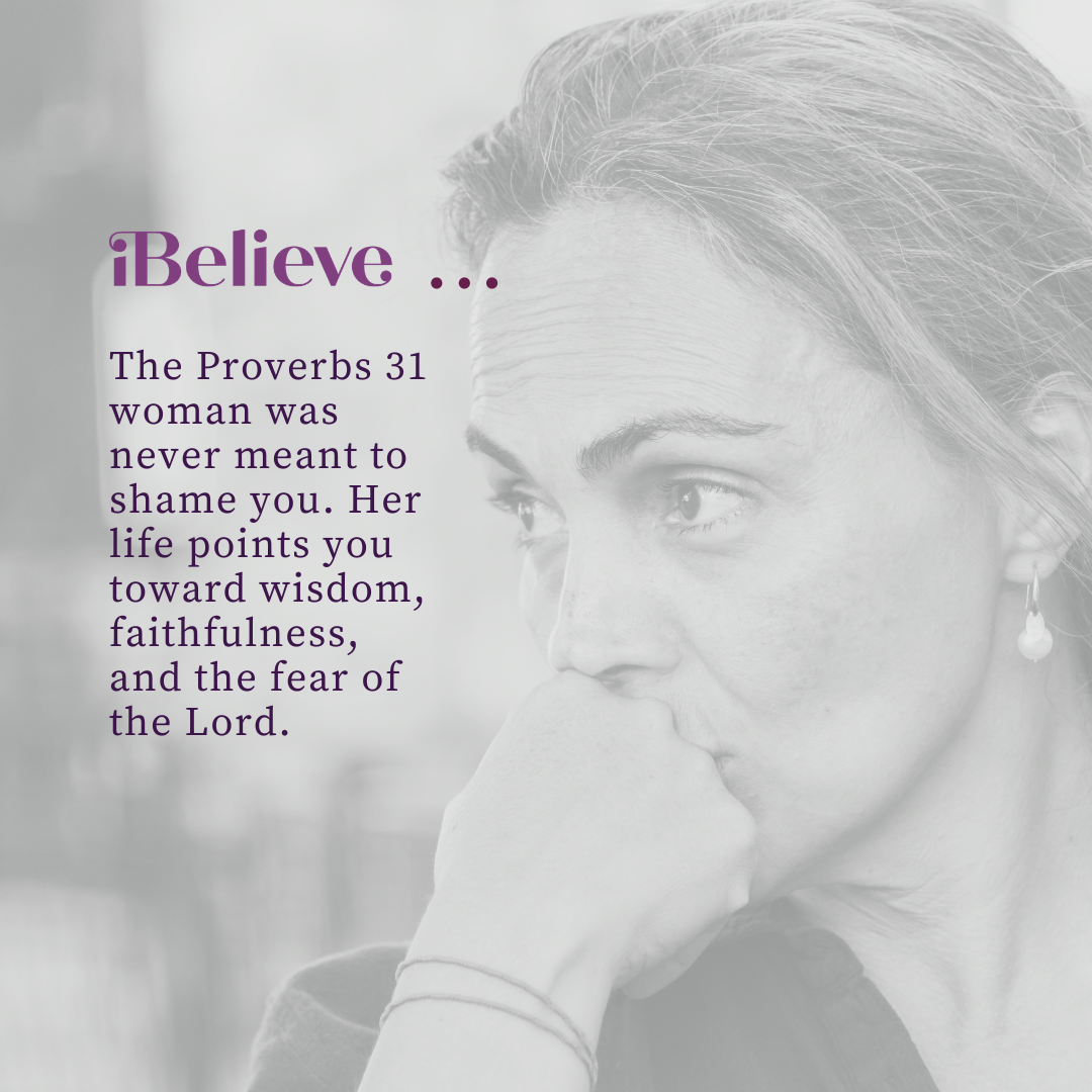 Quote card encouraging Christian women to view Proverbs 31 as an invitation to wisdom rather than an impossible standard