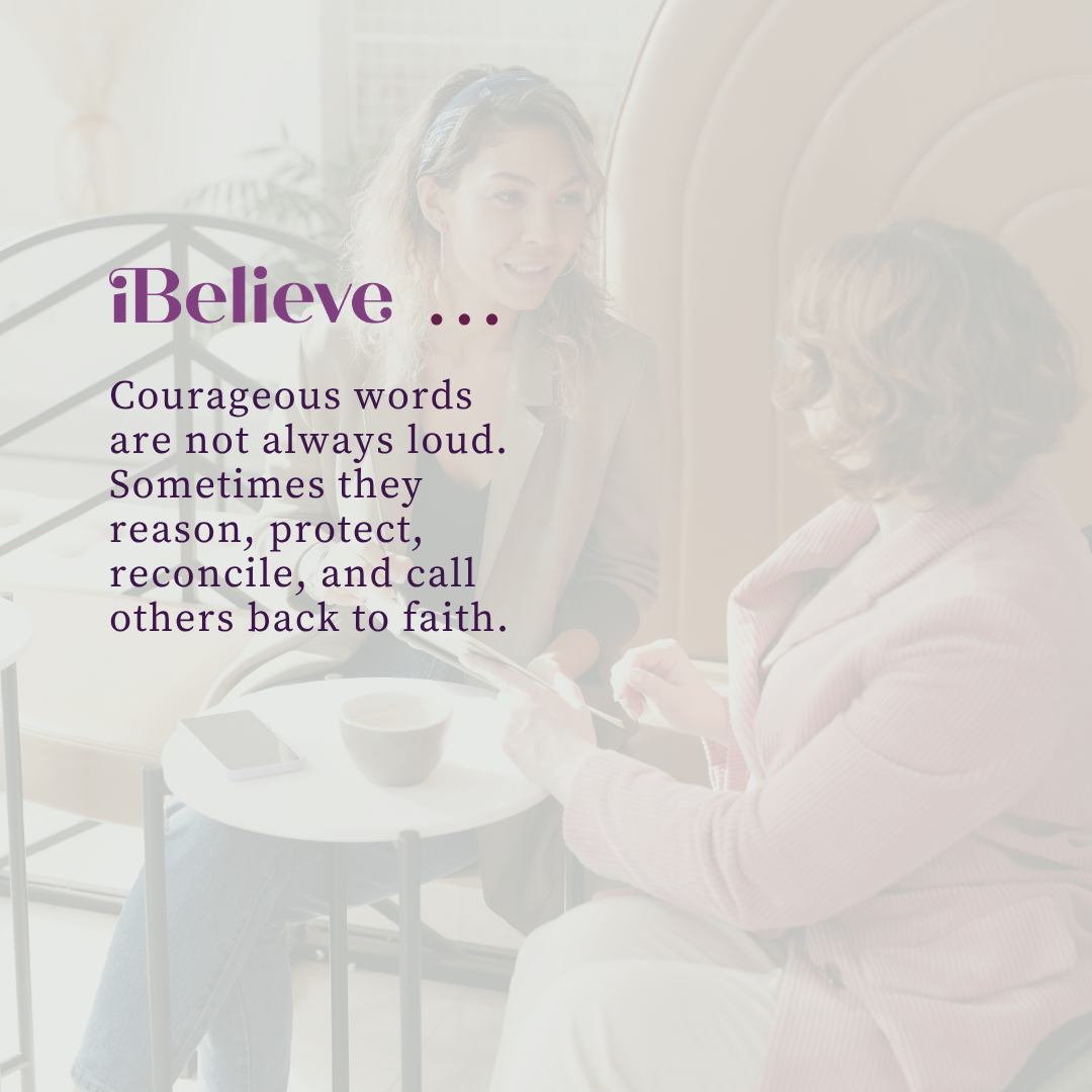 Christian woman reading stories about courageous women in the Bible who spoke with wisdom and faith
