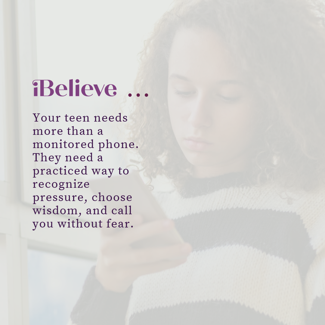 “Christian parent talking with a teenager about dangerous TikTok challenges and online peer pressure”