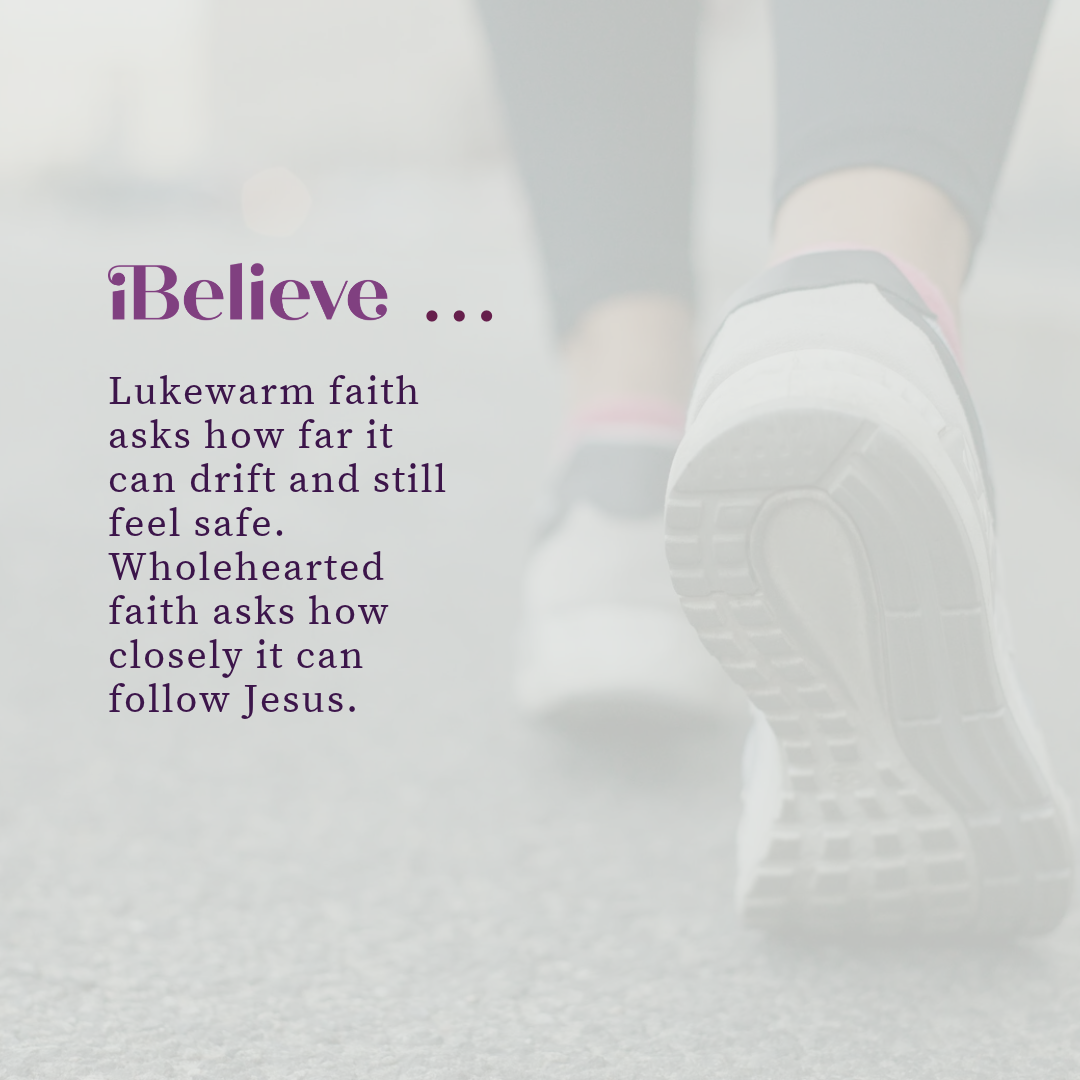 Woman walking while reflecting on signs of a lukewarm Christian faith