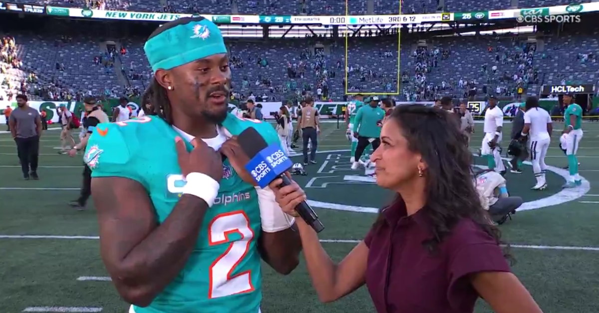 Malik Willis Points to Jesus after Leading Dolphins to First Victory of Season