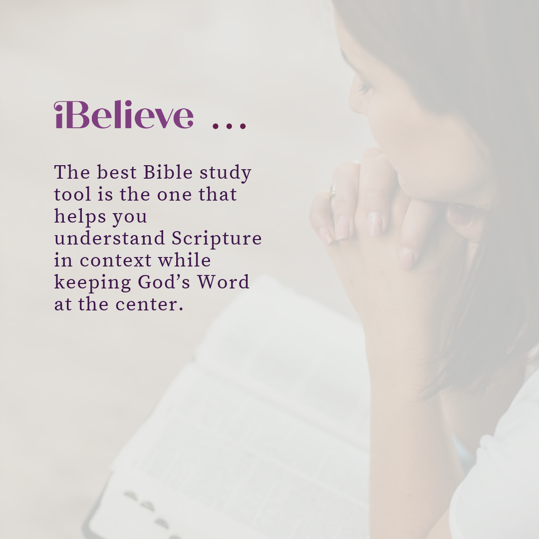 “Quote about choosing Bible study tools that keep God’s Word at the center”